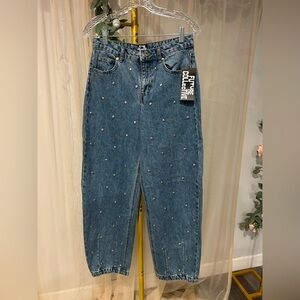 Future Collective Women's High Rise Blue Jeans